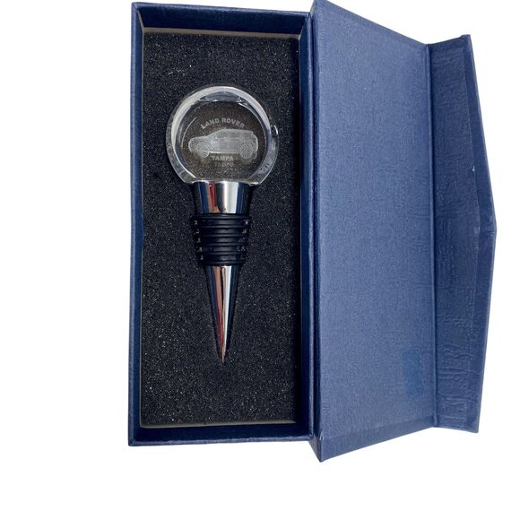 Land Rover Tampa Crystal Engraved Wine Bottle Stopper In Gift Box - Picture 3 of 4